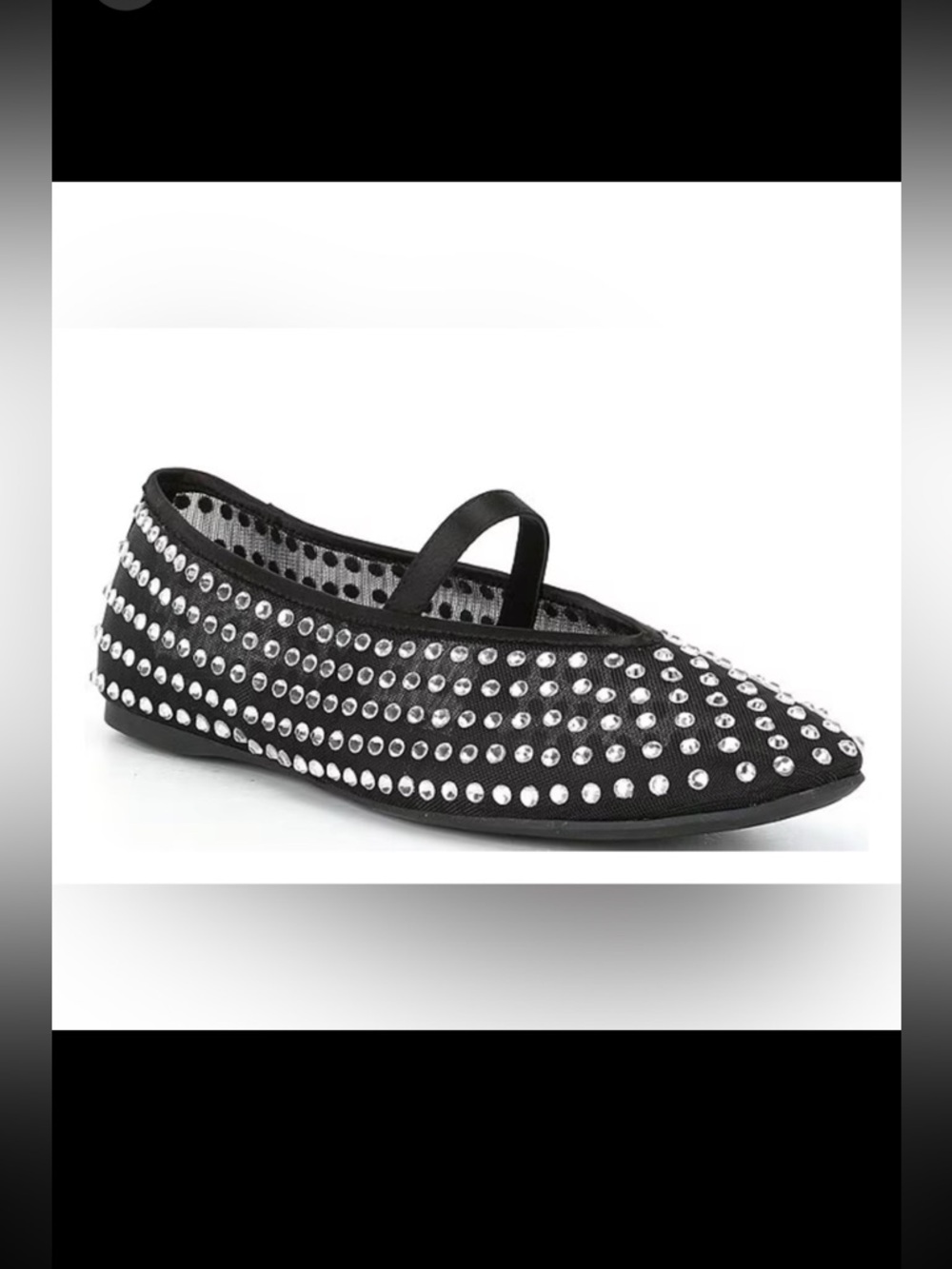 GB Stone Cold Rhinestone Stud Mary Jane Flats